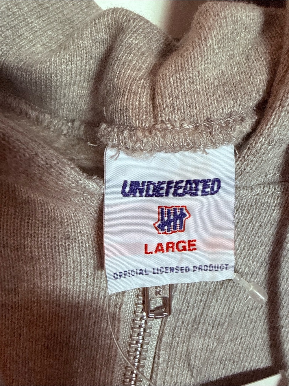 Undefeated Heather Grey Quarter-Zip Hooded Sweater - Picture 3 of 5